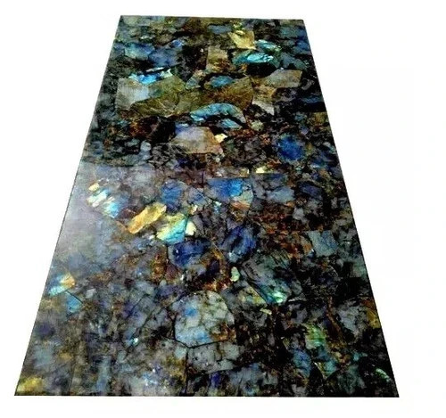 Labradorite slab dining - labradorite,